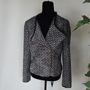 J. Crew Black and Gray Textured Blazer